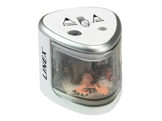 Pencil sharpener Linex, double hole, battery-operated