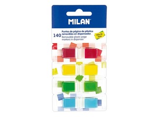 Индексы пластиковые Milan 12 x 45 мм, 4х35л., ассорти цветов