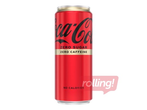 Dzēriens Coca-Cola bez cukura, bez kofeīna, skārdene, 0.33l