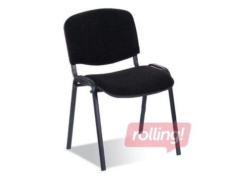 Apmeklētāju krēsls Iso Black, auduma, melns