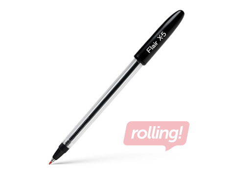 Lodīšu pildspalva Flair, X-5, melna 