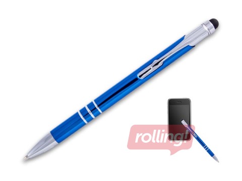 Lodīšu pildspalva Concorde Soft touch, 0.8 mm, zils korpuss, zila tinte