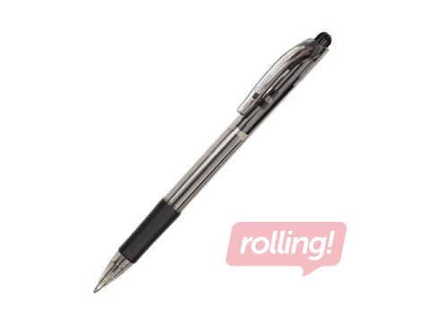 Ручка шариковая Pentel, полуавтоматическая, 0,7 мм, черная