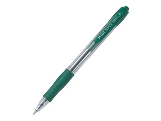Lodīšu pildspalva Pilot Super Grip F, 0.7mm, zaļa tinte