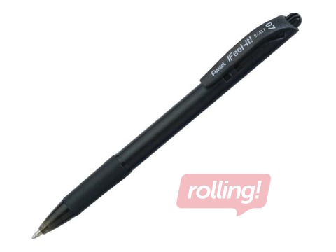 Lodīšu pildspalva Pentel iFeel-It, 0.7 mm, melna