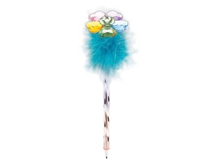 Lodīšu pildspalva Crystal Flower ar zilām spalvām, 0.7mm, zila