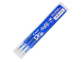 Serdenis PILOT FRIXION 0.7mm, zila tinte, 3 gab/iepakojumā