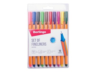 Set of fineliners Berlingo Rapido, 0.4mm, 10 colors