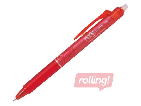 Pildspalva rollers Pilot Frixion Clicker, dzēšama, 0.5mm, sarkana tinte