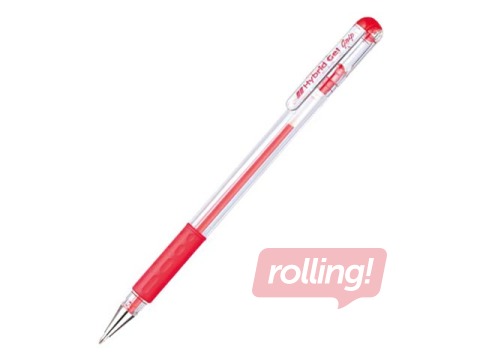 Gel Pen Pentel Hybrid Grip K116, red