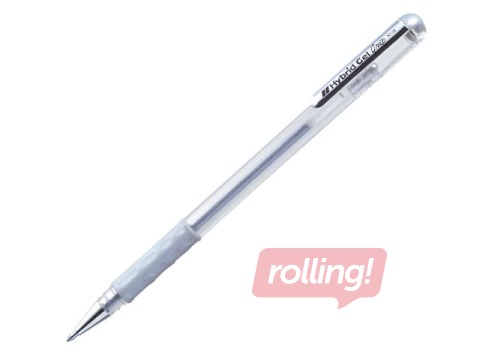Gēla pildspalva Pentel Hybrid Grip K118, sudraba