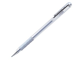 Gēla pildspalva Pentel Hybrid Grip K118, sudraba