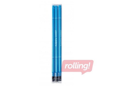 Gēla pildspalvu serdeņi 3gb Happy Color, zila tinte