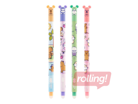 Gēla pildspalva dzēšama Happy Color Capibara Yummy, 0,5 mm, zila tinte