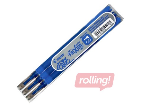 Serdenis rollerim Pilot Frixion Point, 0.5mm, zils, 3 gab.