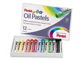 Eļļas krītiņi Oil Pastels, 12 krāsas