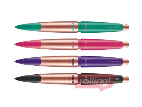 Mehāniskais zīmulis Milan Capsule Copper Slim, HB, ar dzēšgumiju, 0.5mm