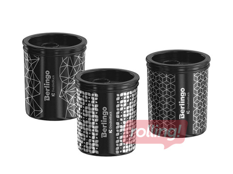 Zīmuļu asinātājs dubultais ar konteineru Double Black