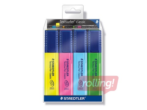 Teksta marķieru komplekts Staedtler Textsurfer 364, 4 krāsas