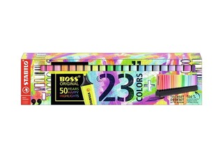 Teksta marķieru Stabilo Boss komplekts, 2-5 mm, 23 krāsas 