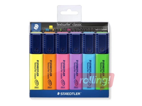 Teksta marķieru komplekts Staedtler Textsurfer 364, 1-5 mm, 6 krāsas