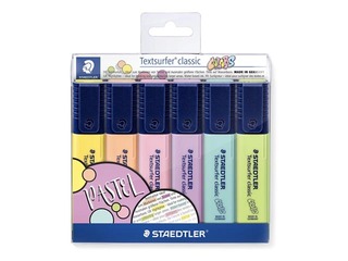 Teksta marķieru komplekts Staedtler Textsurfer 364, 1-5 mm, 6 pasteļkrāsas