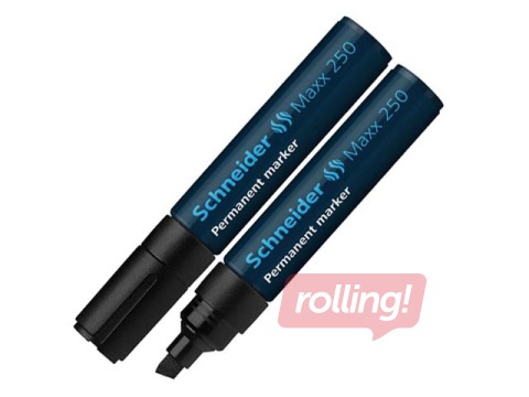Permanentais marķieris Schneider 250, nošķelts, melns, 2-7mm