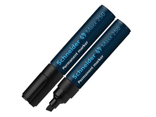 Permanentais marķieris Schneider 250, nošķelts, melns, 2-7mm