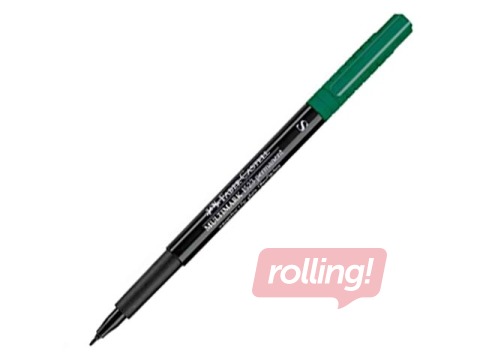 Permanentais marķieris Faber Castell, apaļš, zaļš, 0.4mm