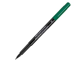 Permanentais marķieris Faber Castell, apaļš, zaļš, 0.4mm