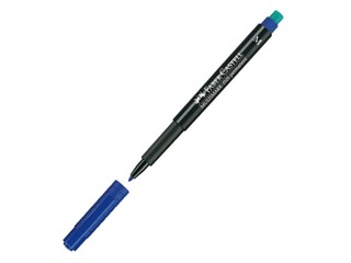 Permanentais marķieris Faber Castell M, apaļš, zils, 1mm