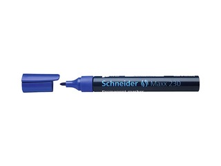Permanentais marķieris Schneider 230, apaļš, 1-3 mm, zils