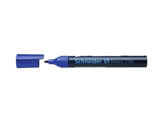 Permanentais marķieris Schneider 230, apaļš, zils, 1-3mm