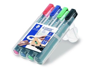 Permanentais marķieru komplekts Staedtler Lumcolor 352, 2.0mm, 4 krāsas