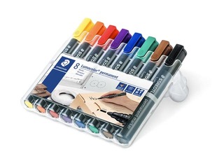 Permanentais marķieru komplekts Staedtler Lumcolor 352, 2mm, 8 krāsas