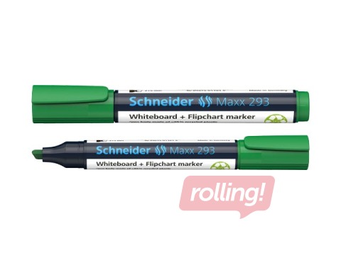 Marķieris baltajai tāfelei un flipchart papīram Schneider 293, 2-5mm, zaļš