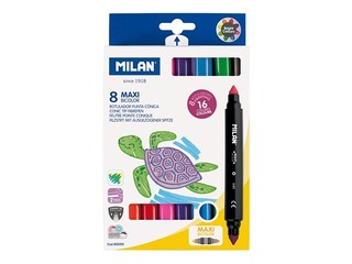 Flomāsteri Milan Maxi Bicolour, divpusīgi, 16 krāsas