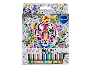 Flomāsteri Centrum, JUMBO, PASTEL GLITTER, 10 pasteļkrāsas