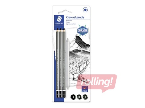 Ogles zīmuļu kompekts Staedtler, melns, 3 gab.