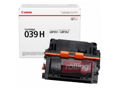 Tonera Kasete Canon 039H, Melna (25000 lpp)