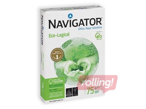 Papīrs Navigator Eco-Logical, A4, 75 gsm, 500 loksnes