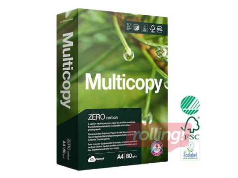 Papīrs MultiCopy Zero, A4, 80 g/m2, 500 loksnes