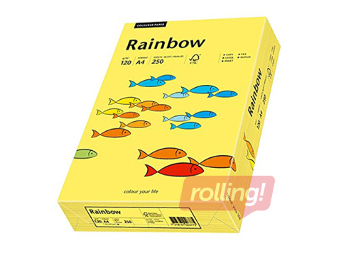 Koopiapaber Rainbow 14, A4, keskmine kollane, 80g/m², 500 lehte
