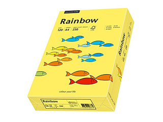 Papīrs Rainbow 14, A4, 80 g/m2, 500 loksnes, vidēji dzeltens