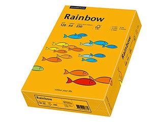 Papīrs Rainbow 22, A4, 80 g/m2, 500 loksnes, gaiši oranžs