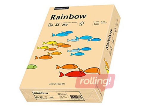 Papīrs Rainbow 40, A4, laša krāsas, 80g/m², 500 loksnes