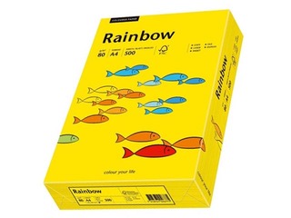 Papīrs Rainbow 18, A4, 80 g/m2, 500 loksnes, spilgti dzeltens