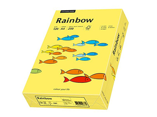 Papīrs Rainbow 16, A4, 160 g/m2, 250 loksnes, dzeltens