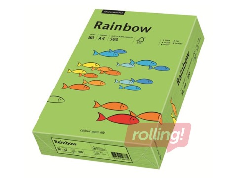 Papīrs Rainbow 76, A4, 120 g/m2, 250 loksnes, zaļš