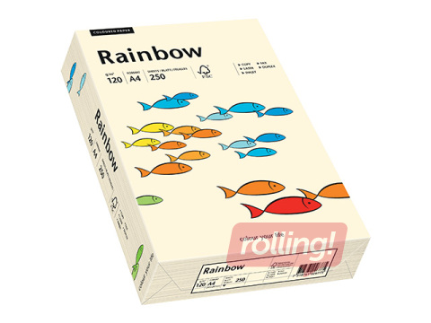 Papīrs Rainbow 03, A4, 120g/m2, 250 loksnes, krēmkrāsas